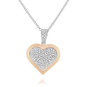 0.50ct Diamond Pendant set in 14KT White and Rose Gold / PA1562