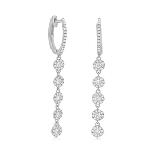 0.63ct Diamond Earrings set in 14KT White Gold / PCE156526A1