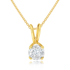 0.22ct Diamond Pendant set in 14KT Yellow Gold  / PD91A