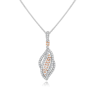 0.60ct Diamond Pendant set in 18KT White and Yellow Gold / PF947B