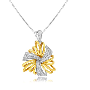 0.75ct Diamond Pendant set in 18KT Yellow and White Gold / PJ453A