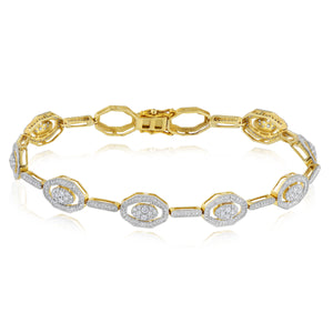 1.30ct Diamond Bracelet set in 14KT Yellow Gold / PLBL11206A