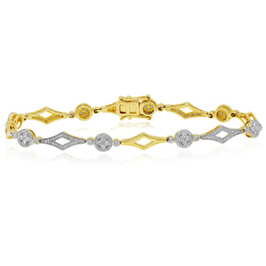 1.15ct Diamond Bracelet set in 14KT Yellow Gold / PLBL11207A