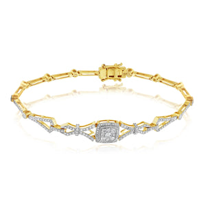 1.06ct Diamond Bracelet set in 14KT Yellow Gold / PLBL11262A