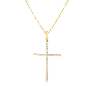 0.22ct Diamond Cross Pendant set in 14KT Yellow Gold  / PN115444E