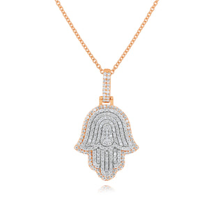 2.24ct Diamond Pendant set in 14KT White and Rose Gold / PN414726P
