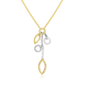 0.13ct Diamond Pendant set in 14KT White and Yellow Gold / PSC5777