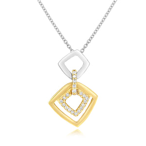 0.09ct Diamond Pendant set in 14KT White and Yellow Gold / PSC5782