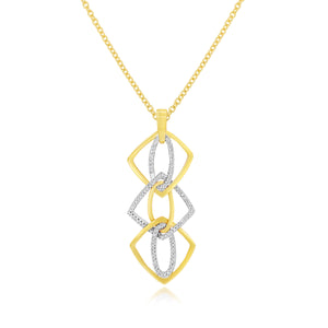 0.43ct Diamond Pendant set in 14KT White and Yellow Gold / PSC5789