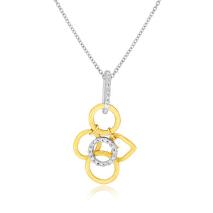 0.11ct Diamond Pendant set in 14KT White and Yellow Gold / PSC5792
