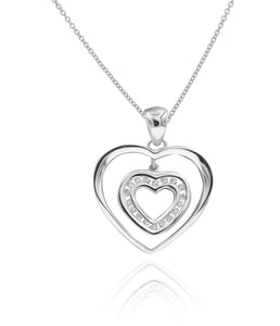 0.09ct Diamond Pendant set in 14KT White Gold / PSC8464A