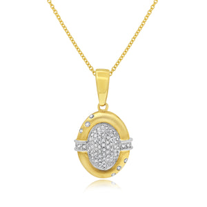 0.36ct Diamond Pendant set in 14KT White and Yellow Gold / PSC9397