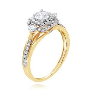 0.78ct Diamond Ring set in 14KT Yellow Gold / R0661AY