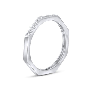 0.09ct Diamond Ring set in 14KT White Gold / R14125