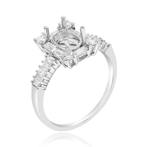 0.79ct Diamond Semi Mounts Ring set in 18KT White Gold / R3675A4
