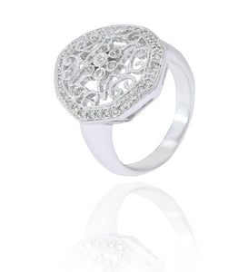 0.23ct Diamond Ring set in  14KT White Gold / R4625