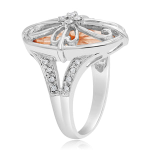 0.15ct Diamond Ring set in 14KT White and Rose Gold / R4933