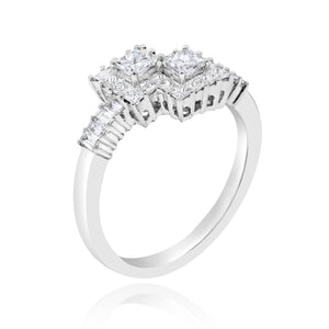 0.94ct Diamond Ring set in 18KT White Gold / R6000