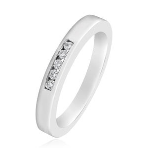 0.09ct Diamond Ring set in 14KT White Gold / R6943