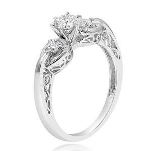 0.44ct Diamond Ring set in 14KT White Gold  / R8431H