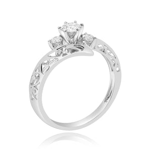0.37ct Diamond Ring set in 14KT White Gold / R8433A