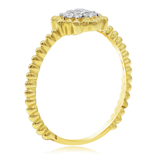 0.15ct Diamond Ring set in 14KT Yellow Gold / RA17472A
