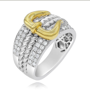 0.95ct Diamond Ring set in 18KT White and Yellow Gold / RD826