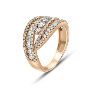 1.15ct Diamond Ring set in 18KT Rose Gold / RF960A