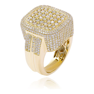 4.67ct Diamond Men's Ring set in 14KT Yellow Gold / RN406117A