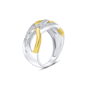 0.16ct Diamond Ring set in 14KT White and Yellow Gold / RSC5794