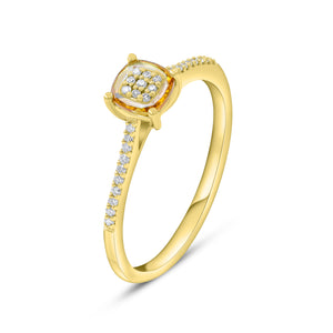 0.09ct Diamond and 0.56ct Citrine Ring set in 14KT Yellow Gold / S63785A