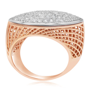 1.39ct Diamond Ring set in 18KT White and Rose Gold / TJN17