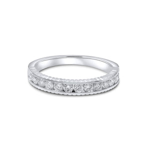 0.50ct Diamond Band Ring set in 14KT White Gold / UFOH3675