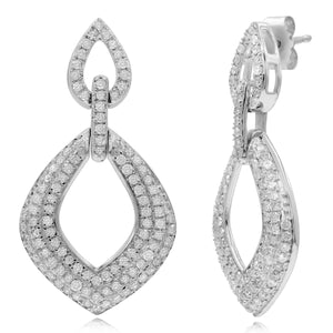 1.04ct Diamond Earrings set in 14KT White Gold / VJ3012D