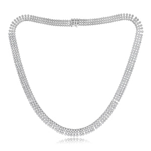 8.14ct Diamond Necklace set in 14KT White Gold / N7432
